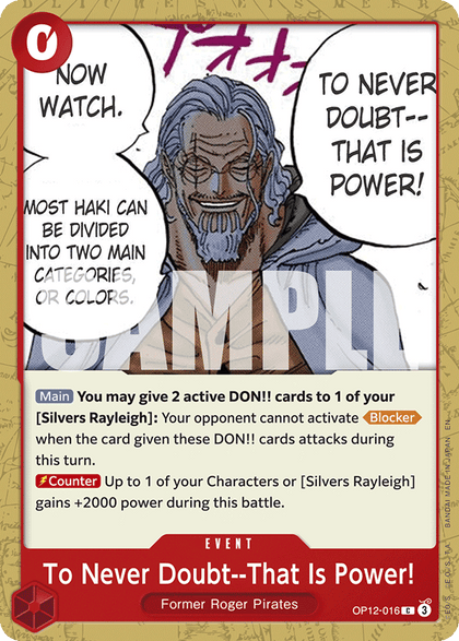 To Never Doubt--That Is Power!