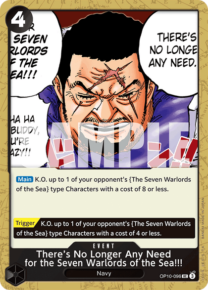 There’s No Longer Any Need for the Seven Warlords of the Sea!!!